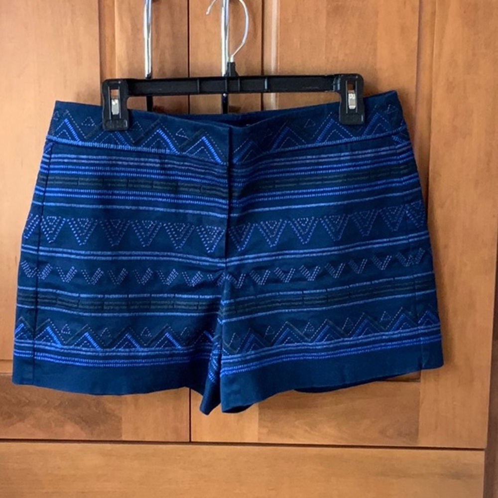 White House Black Market Navy Patterned Women's Shorts